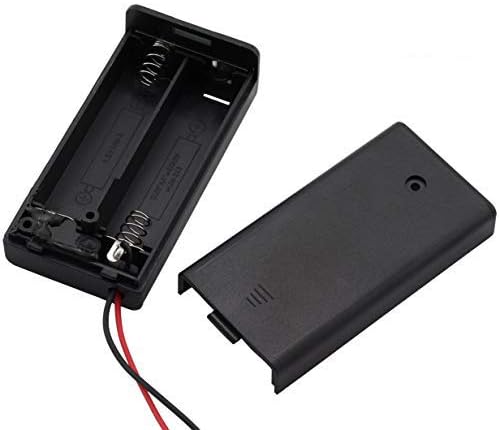 6 Pieces 2 Slots x 1.5V AA Battery Case Holder Battery Spring Clip Storage Box by Onwon