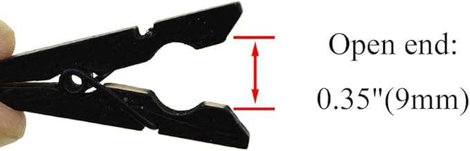 HAHIYO Black Wooden Clothes Pins Clothespins Small Do NOT Fall Apart 1.38 - Image 4