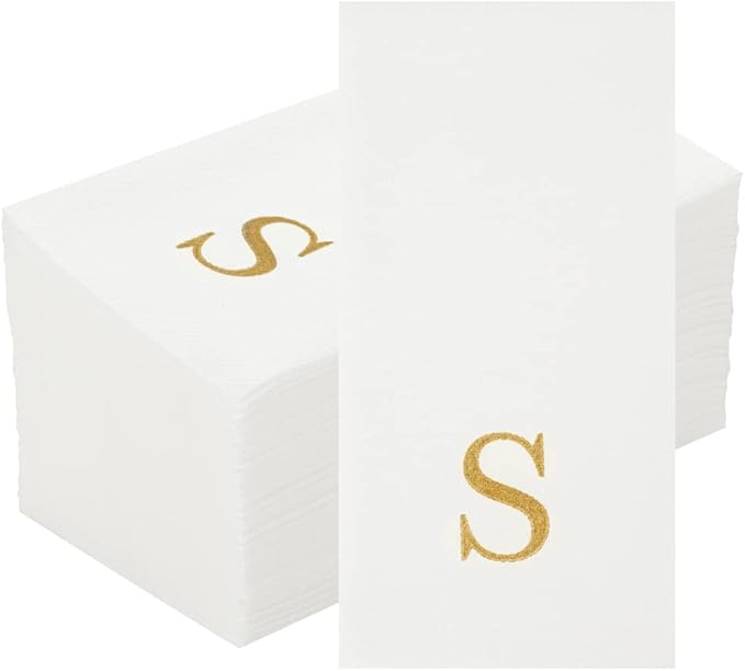 Luxenap 15.8 X 7.9 Inch Linen-Feel Guest Towels, 50 Lettered Hand Towels - Image 2