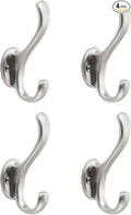 khtumeware Satin Nickel Coat Hooks 4 Pack Hardware Towel Hooks by khtumeware