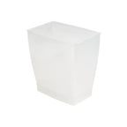 iDesign Small Plastic Bathroom Trash Can, Slim Rectangle Garbage Bin by iDesign