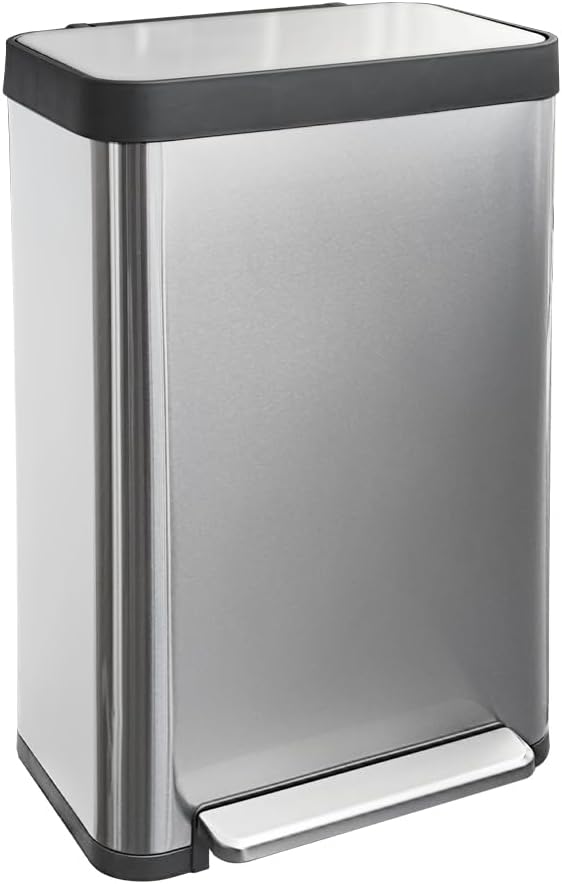 18 Gallon Stainless Steel Step Trash Can by JM%C2%B7YIPENG