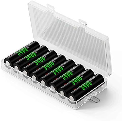 Fielect 8 x 18650 Battery Storage Case Holder Organizer Box Transparent by Fielect