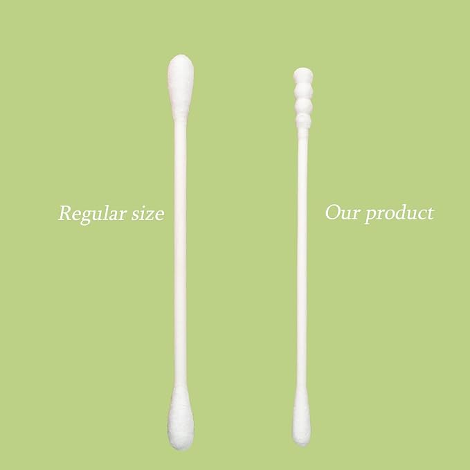 1000 Count Mini Cotton Swabs, Spiral/Round Cotton Swab - Image 2