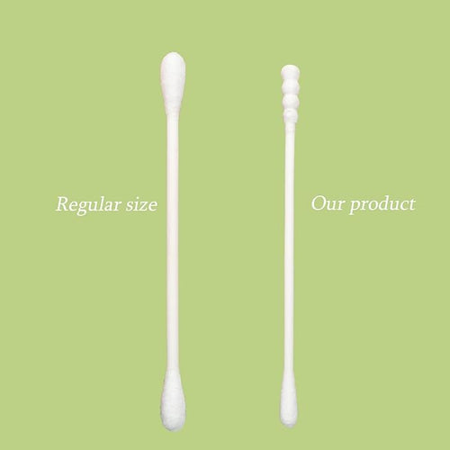 1000 Count Mini Cotton Swabs, Spiral/Round Cotton Swab - Image 2