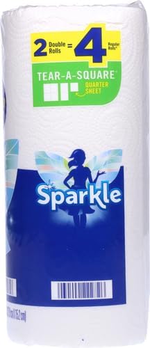 Sparkle Tear-A-Square Paper Towels, 2 Double Rolls = 4 Regular Rolls, - Image 19