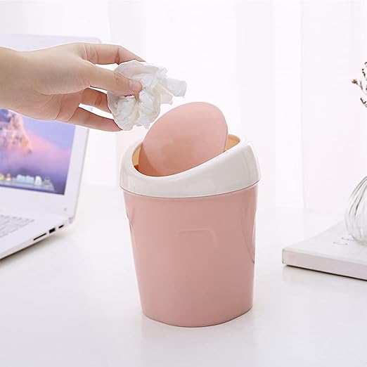 2 Pcs Plastic Mini Wastebasket Trash Can - Image 5