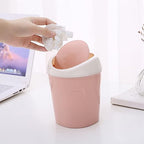 2 Pcs Plastic Mini Wastebasket Trash Can - Image 5