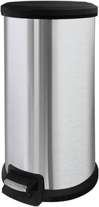 10 Gallon Stainless Steel Trash Can – Round Tall Design, Hands-Free Pedal by JM%C2%B7YIPENG