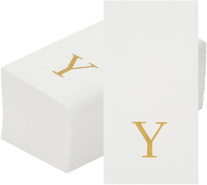 Luxenap 15.8 X 7.9 Inch Linen-Feel Guest Towels, 50 Lettered Hand Towels - Image 2