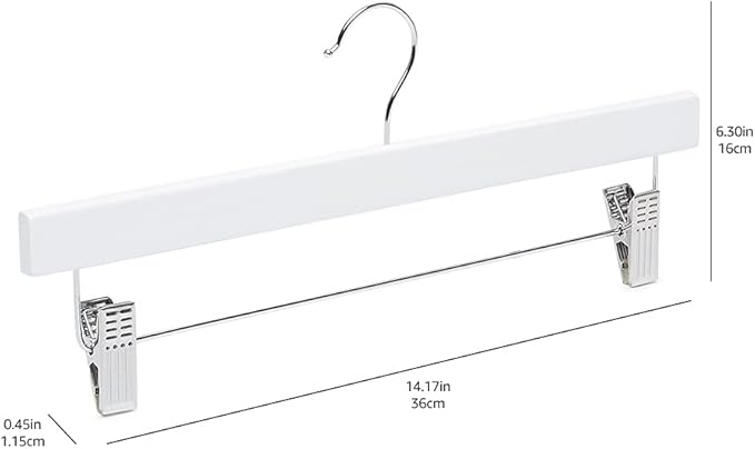 Amazon Basics Durable Wooden Pants and Skirt Hangers - Image 6
