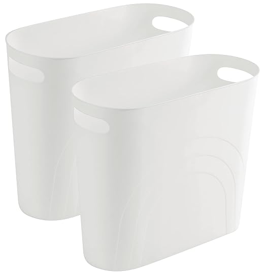 rejomiik Small Trash Can, 3.5 Gallon Slim Garbage Can Plastic Waste Basket by rejomiik