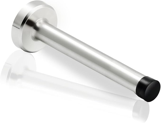 Door Stop, 4 Inch Long Door Stopper Wall Mounted, Stainless Steel, Brushed by Gudui