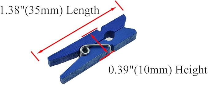 HAHIYO Colorful Wooden Clothes Pins Clothespins Small Do NOT Fall Apart 1.38 - Image 2