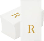 Luxenap 15.8 X 7.9 Inch Linen-Feel Guest Towels, 50 Lettered Hand Towels - Image 2