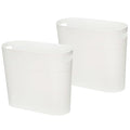 Small Trash Can Plastic Bathroom Wastebasket 3.2 Gallon Slim Garbage Container by ROYFACC