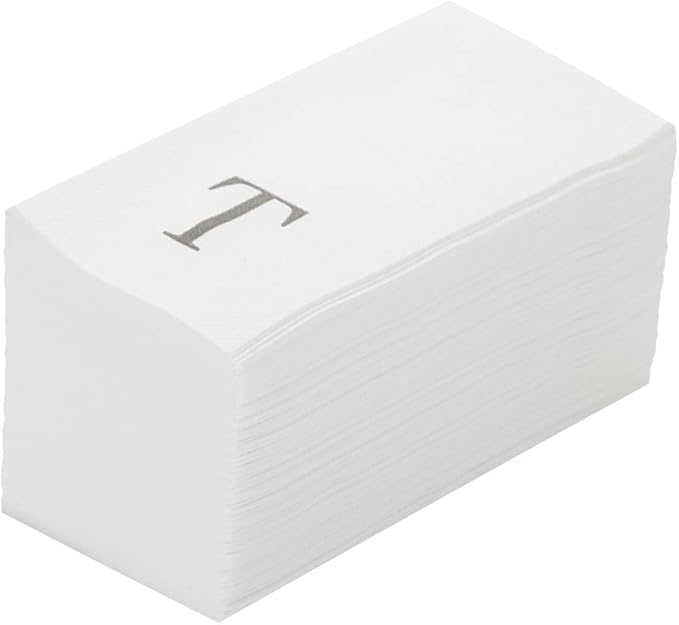 Luxenap 15.8 X 7.9 Inch Linen-Feel Guest Towels, 2000 Lettered Hand Towels by Restaurantware