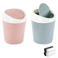 2 Pcs Plastic Mini Wastebasket Trash Can by SITAKE