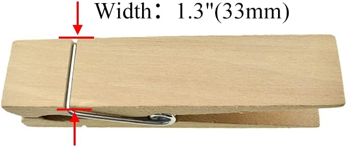 HAHIYO Wooden Clothes Pins Clothespins Extra Large Do NOT Fall Apart 6 inches - Image 3