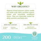 Organyc - 100% Certified Organic Cotton Swabs - No Man-Made Materials 200 count - Image 6