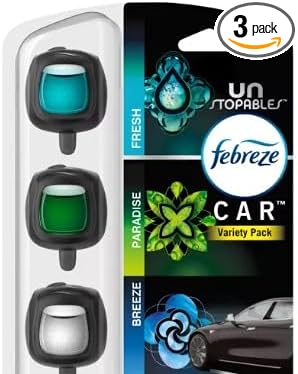 Febreze Car Air Freshener Vent Clips, Car Freshener, Unstopables Scents Variety by Febreze