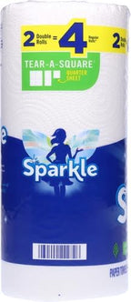 Sparkle Tear-A-Square Paper Towels, 2 Double Rolls = 4 Regular Rolls, - Image 18