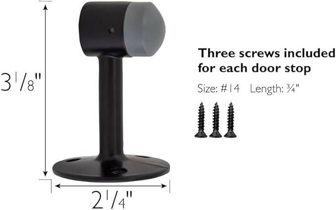 Design House Gooseneck Door Stop Wall Protector - Image 4
