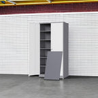 Yizosh Metal Storage Cabinet with 2 Locking Doors and 5 Adjustable Shelves, 72" Garage Storage Cabinet Steel Lockable for Office,Home,Garage - Image 5
