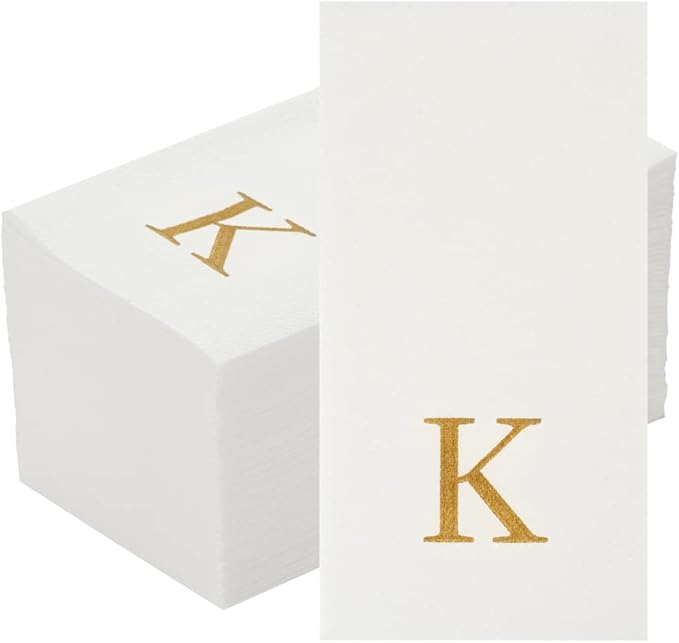 Luxenap 15.8 X 7.9 Inch Linen-Feel Guest Towels, 50 Lettered Hand Towels - Image 2