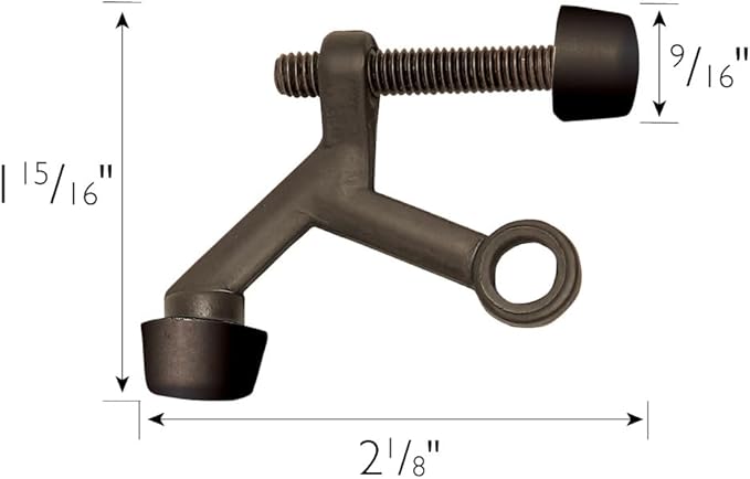 Design House Door Stops, Rubber Cushion Tips, Heavy Duty Zinc Alloy, Easy - Image 2