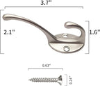 IBosins 30 Pack Heavy Duty Dual Coat Hooks Wall Mounted - Image 2