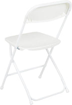 Flash Furniture Hercules Series Plastic Folding Chair - White - 650LB Weight Capacity Comfortable Event Chair - Lightweight Folding Chair - Image 10