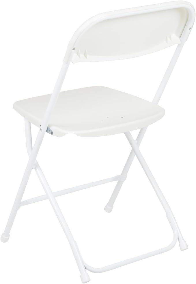 Flash Furniture Hercules Series Plastic Folding Chair - White - 650LB Weight Capacity Comfortable Event Chair - Lightweight Folding Chair - Image 10