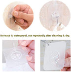 20 Pack Transparent Adhesive Hooks 30 lb, Waterproof and Oilproof Reusable - Image 4