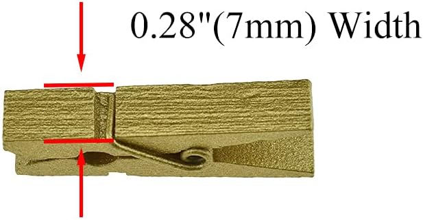 HAHIYO Gold Wooden Clothes Pins Clothespins Small Do NOT Fall Apart 1.38 inches - Image 3