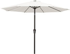 MEWAY 9ft Patio Umbrella Outdoor Table Umbrellas with Push Button Tilt and Crank, Market Umbrella 8 Sturdy Ribs for Deck, Garden, Pool and Backyard, Off-white by MEWAY