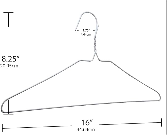 Pack of 30 Wire Hangers Steel Metal Drip Dry Coat Clothes Hangers -Metal Coat - Image 4