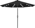 ABCCANOPY 10FT Durable Solar Led Patio Umbrellas with 32LED Lights (Jet Black) by ABCCANOPY