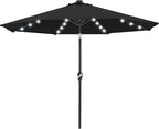 ABCCANOPY 10FT Durable Solar Led Patio Umbrellas with 32LED Lights (Jet Black) by ABCCANOPY