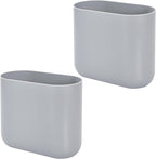 iDesign Small Slim Plastic Bathroom Trash Can, Garbage Can - Image 8