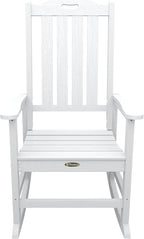 Oversized Rocking Chair Set of 4, Outdoor Rocking Chair for Adults, All Weather Resistant Porch Rocker for Lawn Garden, White - Image 4