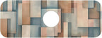 Faucet Draining Mat For Kitchen Sink, Geometric Shapes Brown Beige Diatom Mud - Image 7