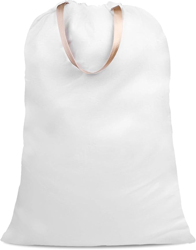 Cotton Canvas Laundry Bag with Handles & Drawstring Straps, Heavy Duty Extra by SANFERGE