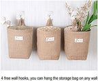 4 Pack Hanging Basket for Door, Small Wall Basket Decor, Jute Hanging Wall - Image 6