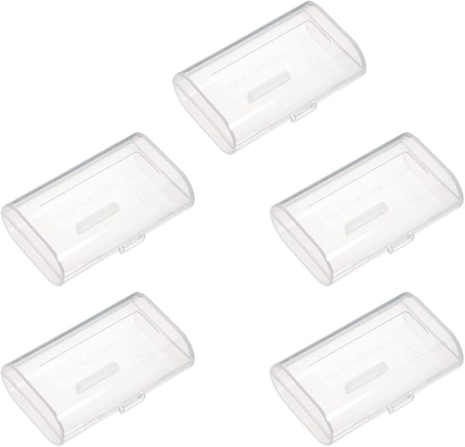 Heyiarbeit 2 x AA Battery Storage Case Holder Organizer Box Transparent 5Pcs by Heyiarbeit