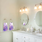 Lavender Hand Towels Set of 2 Lightweight Breathable Purple Floral Bath Towels - Image 7