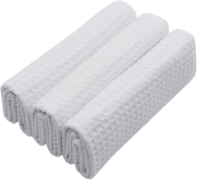 Waffle Weave Kitchen Towels Thick Microfiber Dish Drying Towels Absorbent Tea - Image 4