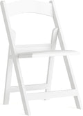Flash Furniture Hercules™ Series Folding Chair - White Resin - 1000LB Weight Capacity Comfortable Event Chair - Light Weight Folding Chair by FlashFurniture
