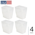 iDesign Small Plastic Bathroom Trash Can, Slim Rectangle Garbage Bin - Image 2