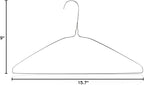 HANGERWORLD Silver Metal Wire Clothes Hangers 16inch 13 Gauge Clothes Garment - Image 7